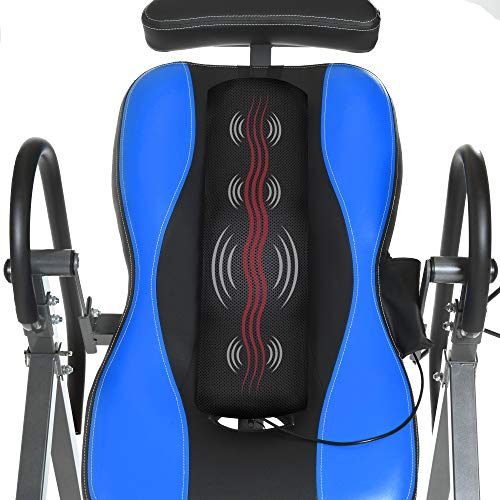 Exerpeutic Inversion Table UL Certified with Heat and Massage Therapy, Blue