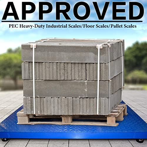 PEC Industrial Floor Scale 48”x60” 5000lb Digital Pallet Scale for Warehouse Shipping