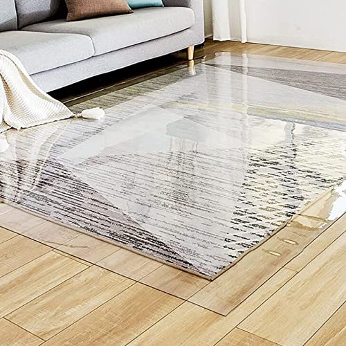 HOBBOY Glass Floor Chair Mat for Office - Non-Skid, Waterproof, Heavy Duty - Easy to Cut, Transparent