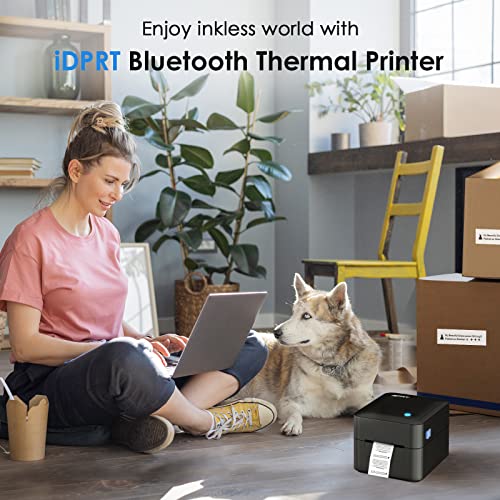 iDPRT Bluetooth Label Printer - 2022 Ultra Fast Thermal Label Printer, 1"-3.15" Width Wireless Label Maker with APP for Barcode, Address, Mailing, Filling etc, Support Windows, Mac, iOS& Android