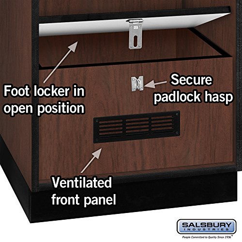 Salsbury Industries Designer Wood Locker, 24-Inch, Mahogany