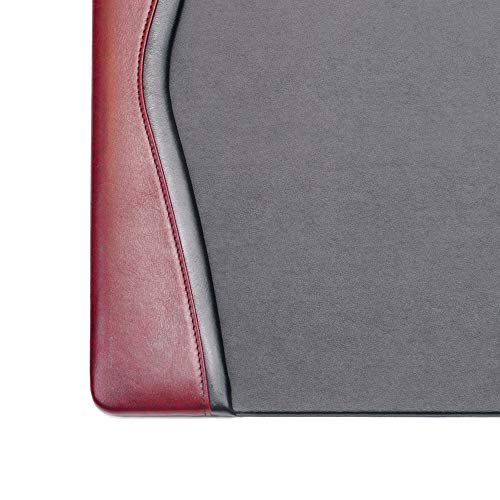 Dacasso Classic Leather Side Rail Desk pad, 34 x 20, Burgundy