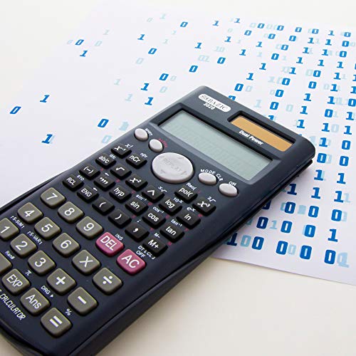 BAZIC Products Scientific Calculator 240 Function w/ Slide-On Case, Engineering Calculators LCD Display, Black - 72-Pack