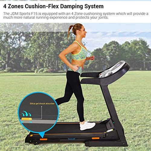 Caroma Electric Treadmill Folding for Home with Incline App Bluetooth Control Treadmill with 220 Lbs Weight Capacity Workout Equipment Home Cardio Machine for Running Jogging Walking with Speaker