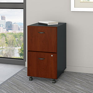 Bush Business Furniture Series A 2 Drawer Mobile File Cabinet in Hansen Cherry and Galaxy