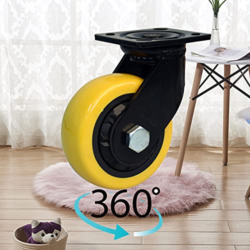 FOGUO Office Chair Wheels Replacement for Hardwood Floors - Smooth & Quiet Rubber Casters