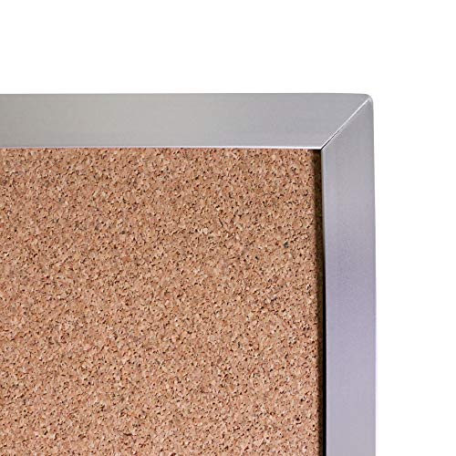 Ghent 4' H x 6' W Aluminum Frame Reversible Natural Cork/Natural Cork