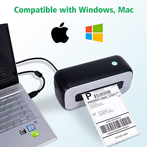 Ponek Shipping Label Printer, Thermal Printer for Shipping Labels, Label Printer for Shipping Packages - Compatible with USPS, Amazon, Shopify, Etsy, Ebay, Works with Windows & Mac