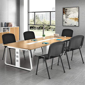 Casart Stackable Conference Chair Set - 5 PCS, Steel Frame, Ergonomic Design, Sponge Seat & Back - Office Furniture