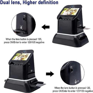 MAHWER Digital Film Converter, High Resolution Portable Film Scanner, Convert Negative & Slides to Digital JPEG, 22MP