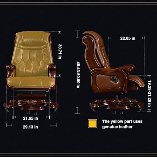 BAILAI Office Chair Recliner Leather Ergonomic Manager and Executive Office Chair