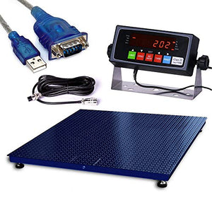 PEC Scales Warehouse Heavy Duty Industrial Pallet Smart Floor Scale with Indicator (40x40)