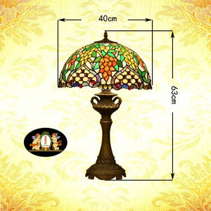 Tiffany Europaische retro style hand-painted stained glass table lamp