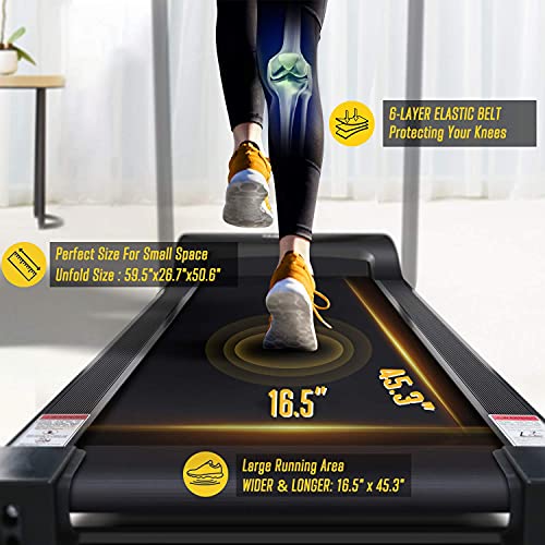 OMA Treadmills for Home 5108EB, Max 2.25 HP Folding Incline Treadmills for Running and Walking Jogging Exercise with 36 Preset Programs, Tracking Pulse, Calories - 2021 Updated Version (Renewed)