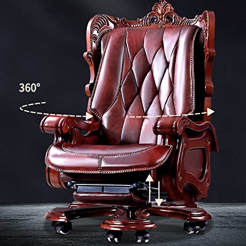 CBLdF Ergonomic Leather Boss Chair with Footrest, High Back Executive Office Chair