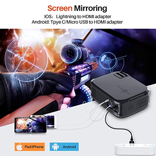 VANKYO Performance V620 Native 1080P Projector, with 6000 Lux 200" Display 50,000 Hours LED, Compatible with TV Stick, HDMI, X-Box, Laptop, iPhone Android for Home/Outdoor Entertainment