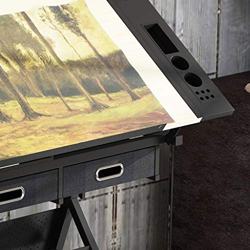 Tiltable Desk,with Adjustable Height for Art Design Drawing Writing Painting Crafting Drafting Work and Study (Size : A)