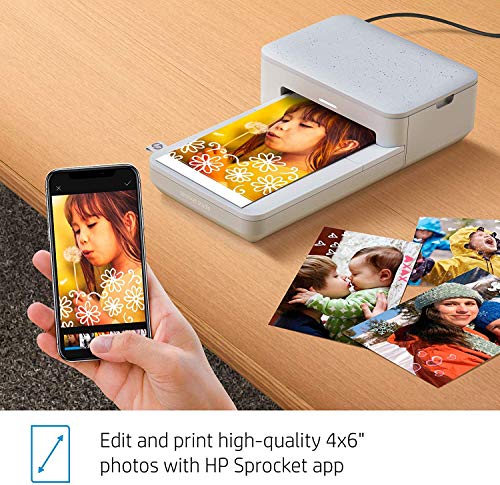 HP Sprocket Studio Photo Printer – Personalize & Print, Water-Resistant 4x6" Pictures (3MP72A)