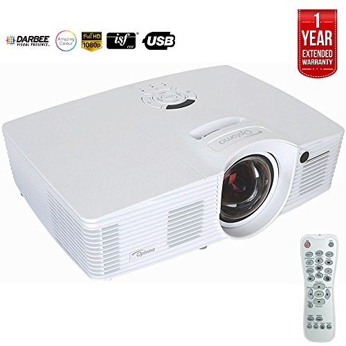 Optoma Enhanced Short Throw Gaming Projector GT1080Darbee -  + 1 Year Extended Warranty(Renewed)