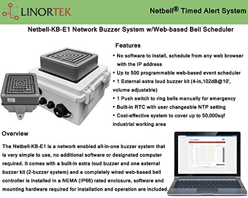 Netbell All-in-One IP Enabled Extra Loud Industrial Lunch Break Buzzer System