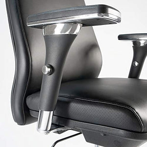 Bush Business Furniture Metropolis High Back Leather Executive Office Chair in Black