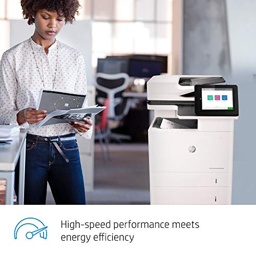 HP LaserJet Enterprise MFP M635fht Monochrome Multifunction Printer with Extra Paper Tray and Wheeled Stand (7PS98A)