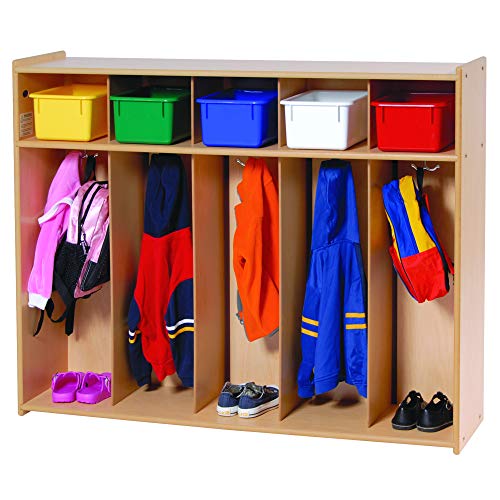 Angeles 5-Section Locker Storage, Birch