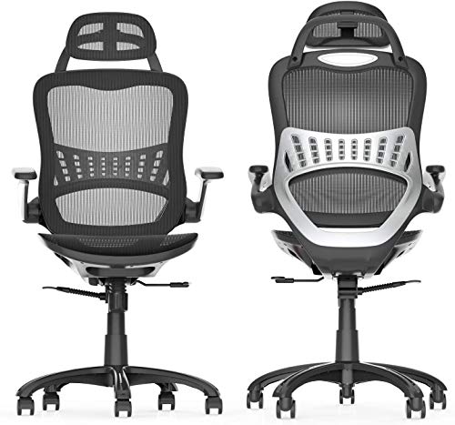 Ergonomic Office Task Chair,Desk Chair, High Back Executive Home Office Desk Chair with Arms Adjustable Height Back Lumbar Support Mesh Heavy Duty