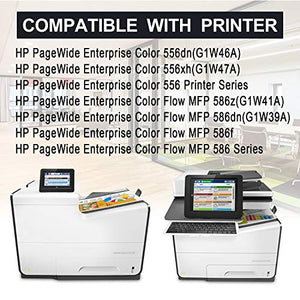 4 Pack 981X (1BK+1C+1Y+1M) Remanufactured Ink Cartridge Replacement for HP PageWide Enterprise Color 556dn,556 Printer Series,Flow MFP 586dn,Flow MFP 586f,Flow MFP 586 Series Printers.