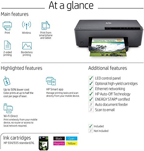 HP OfficeJet Pro 6230 Wireless Printer, Works with Alexa (E3E03A)