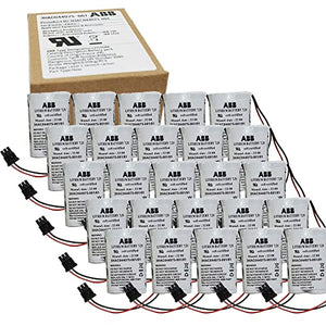 None XIAOXX (25-Pack) 3600mAh 3HAC044075-001/01 7.2V SMB Battery for ABB Robot CPU ABBTA521 ABB3HAC16831-1