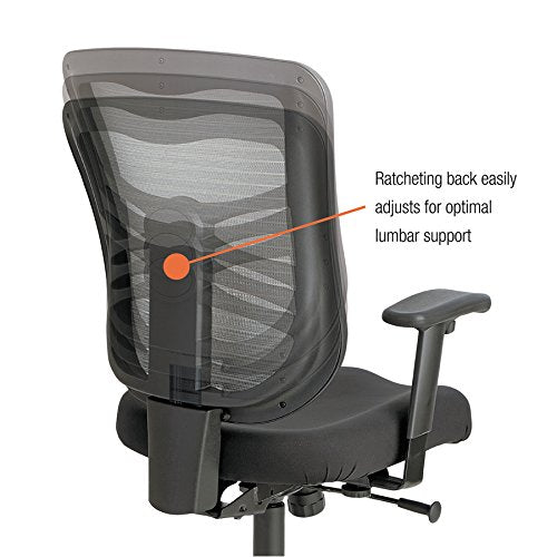 Alera ALEEL42B18 Elusion Series Air Mesh Mid-Back Swivel/Tilt Chair, Black