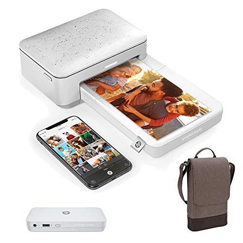 HP Sprocket Studio 4x6” Instant Photo Printer – Print Photos from Your iOS, Android Devices & Social Media - Paper, Ink & Charger Bundle