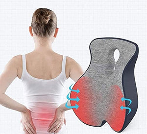 BUZZNN Memory Foam Seat Cushion & Lumbar Support Pillow for Office and Car Chair - Pain Relief Set