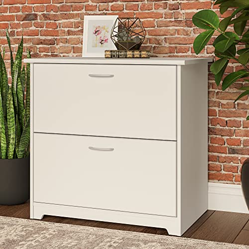 Bush Furniture Cabot 2 Drawer Lateral File Cabinet | Letter, Legal, and A4-Size Document Storage | 32W, White