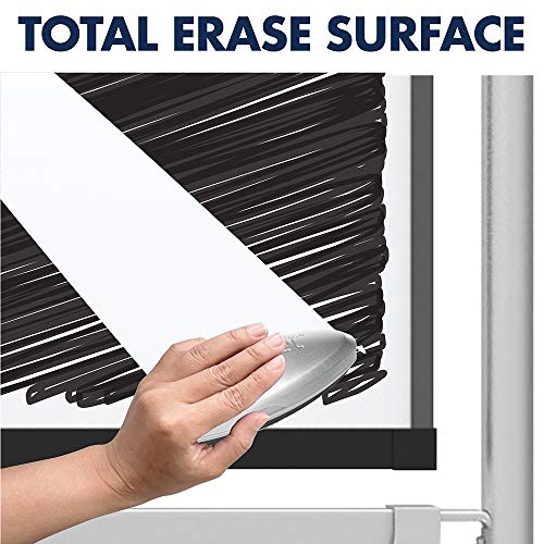 Quartet Easel, Magnetic Whiteboard, 4' x 3', Reversible, Mobile, Flipchart Holder, Prestige 2, Black Frame (ECM43P2)
