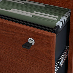Bush Business Furniture Series C 72W Bowfront RH U-Station with 2-Drawer Lateral File