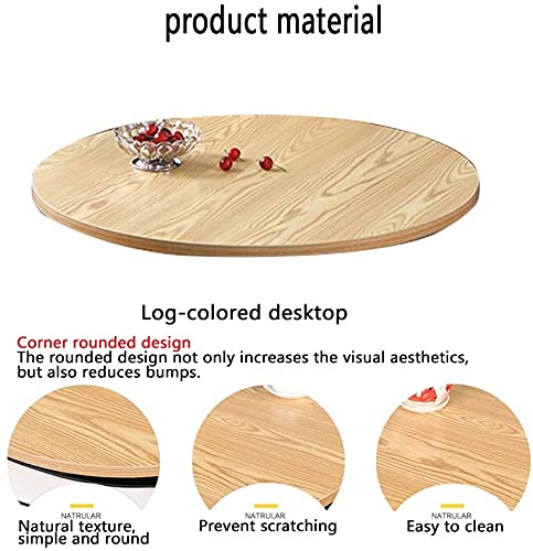 LLCC Small Office Conference Coffee Table Chair Set, 1 Table and 4 Chairs PU Leather Yellow Round Table