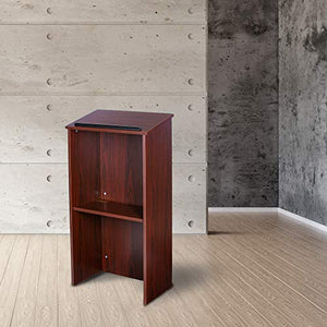 OEF Furnishings Floor Standing Lectern Podium, Mahogany (OEF222MY)