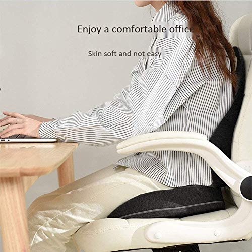 XIXIDIAN Memory Foam Seat Cushion for Back Pain Relief - Washable Cover