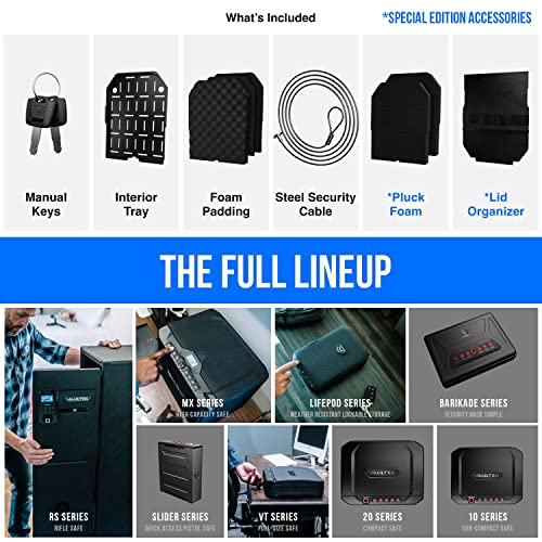 VAULTEK LifePod 2.0 Secure Waterproof Travel Case Rugged Electronic Lock Box Travel Organizer Portable Handgun Case with Backlit Keypad (Colion Noir Edition)