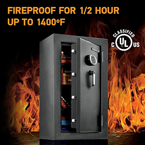 SentrySafe EF4738E Fireproof Waterproof Safe with Digital Keypad, 4.71 Cubic Feet , Black