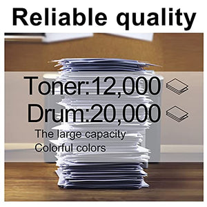 [2 Pack,Black] Compatible 407316 Toner Cartridge & 407324 Drum Unit Replacement for Ricoh sp 4510DN sp 4510SF Printer