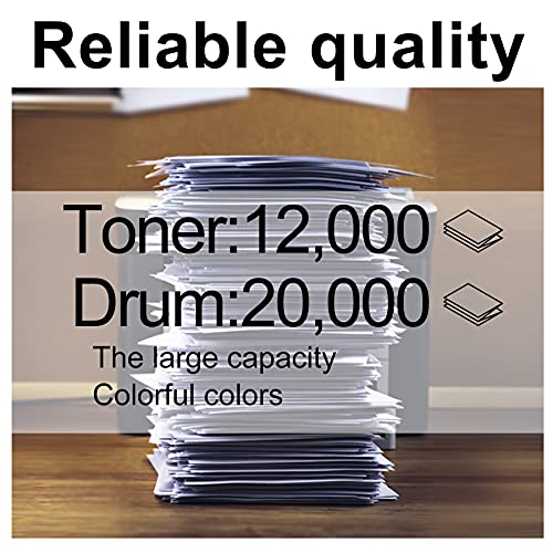 [2 Pack,Black] Compatible 407316 Toner Cartridge & 407324 Drum Unit Replacement for Ricoh sp 4510DN sp 4510SF Printer