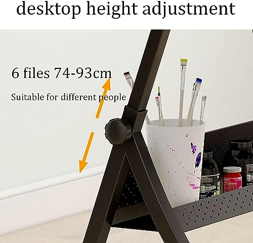 CNAOHGHN Drafting Desk with Stool, Height Adjustable Glass Writing Table