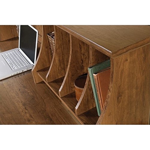 Sauder 419401 Edge Water Computer Desk With Hutch, L: 59.06" x W: 23.31" x H: 46.42", Auburn Cherry finish
