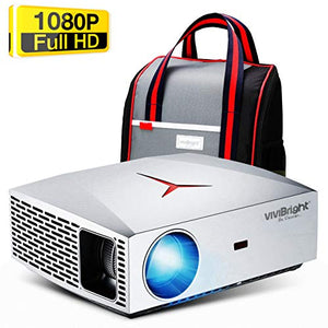 VIVIBRIGHT f40 Native 1080P Projector, 4200White LED Light 300" Display Full HD Home Theater Projector, HiFi Class Speaker with SPDIF, Compatible with TV Stick, PS4, Xbox, HDMI, SPDIF, USB, AV