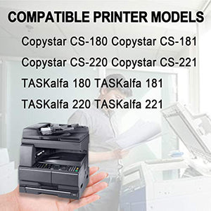 TK439 TK-439 1T02LV0US0 (Black,2 Pack) Toner Cartridge Replacement for Kyocera Copystar CS-180 CS-181 CS-220 CS-221 TASKalfa 180 181 220 221 Toner Kit Printer