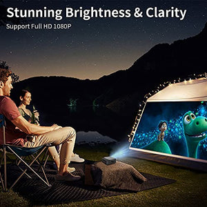 ZCGIOBN Pocket DLP Mini Projector 3D WiFi Full HD 1080P Supported Outdoor Movie Cinema Wireless Airplay Home Theater