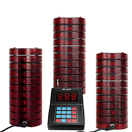 Retekess Fast Food Pager System with 30 Coaster Pagers